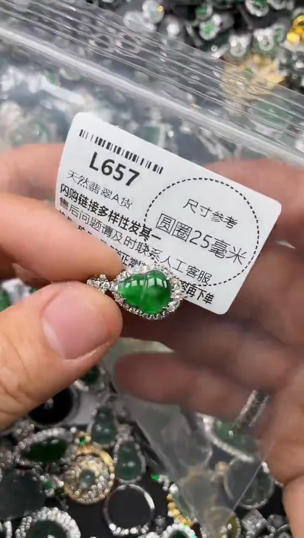 翡翠未镶嵌颈饰L657吊坠