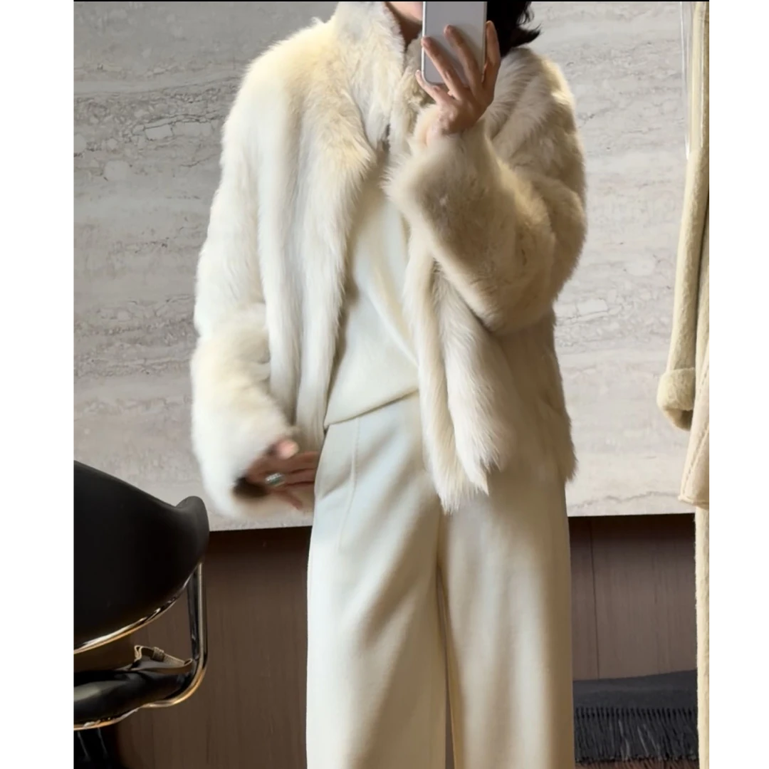 TANTAN 轻奢大牌感秋冬氛围羊皮毛外套4103