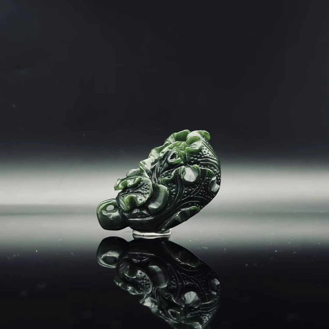 和田玉碧玉百财手把0076