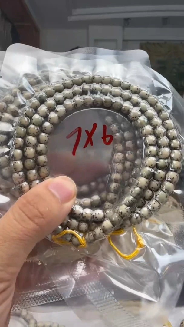 手串星月菩提7*6糯冰鼓珠长串