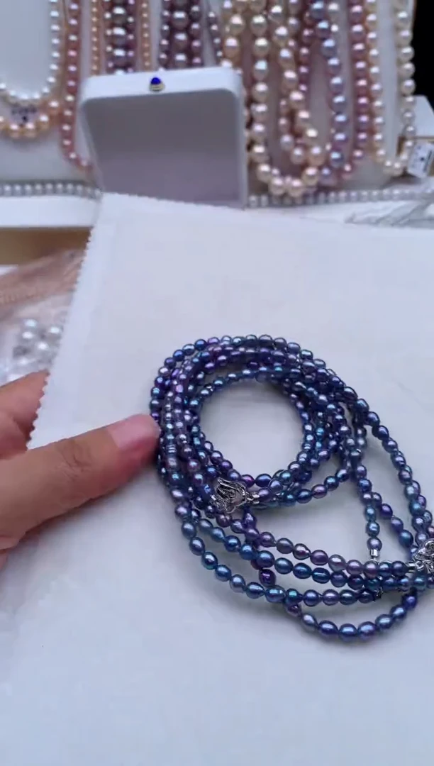 淡水珍珠合金项链多样性发其一，非无暇