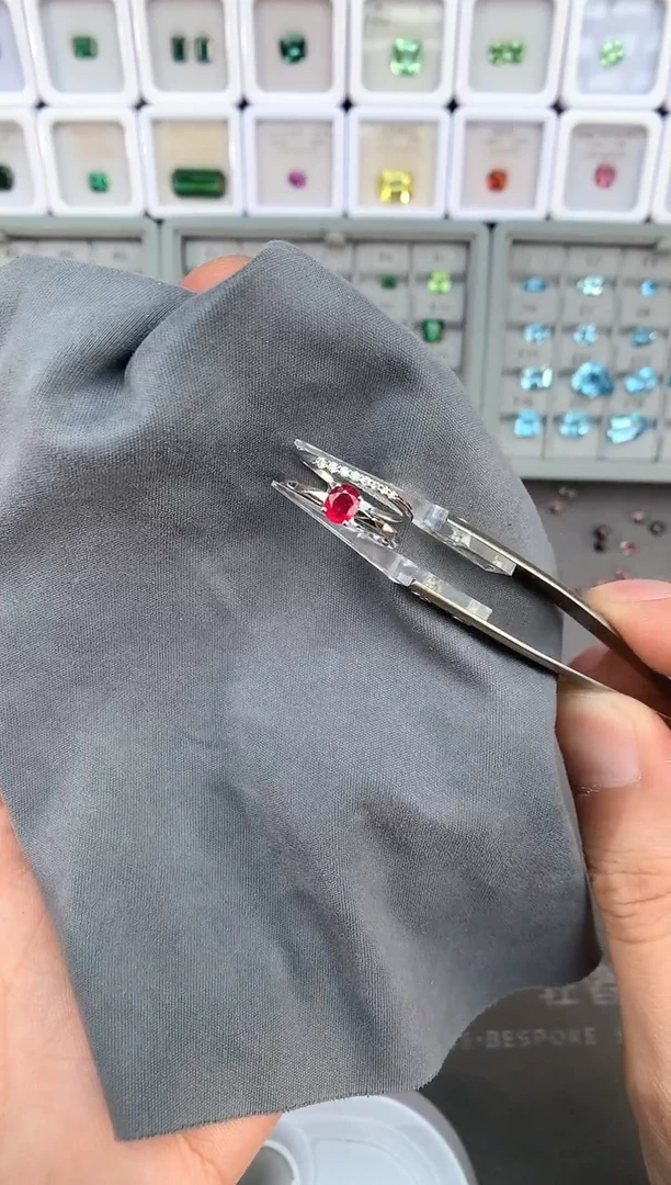 【闪购商品】定制红宝石戒指18K金镶嵌0.5ct