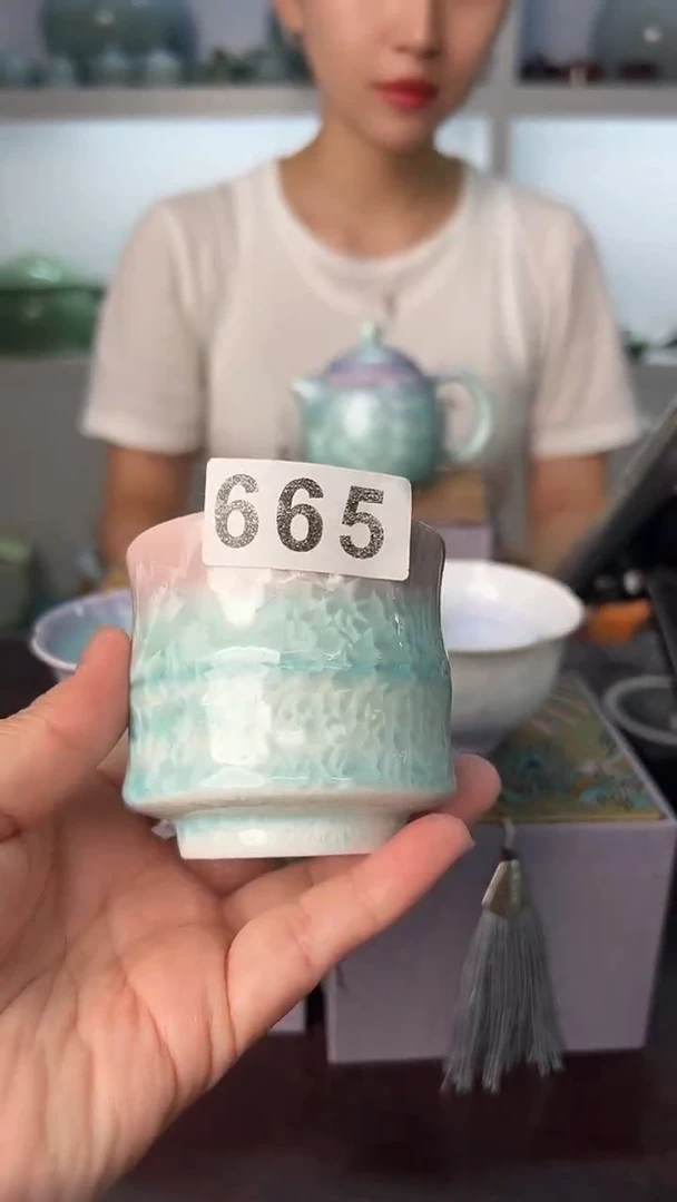 龙泉云间青瓷小***癫小米茶器
