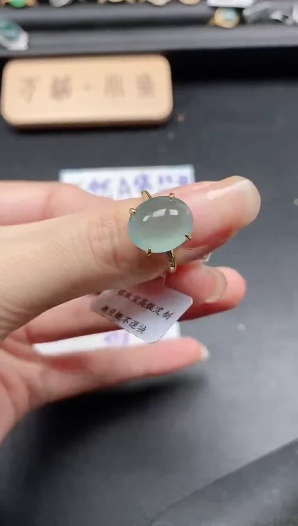 翡翠戒指银S925镶嵌651151