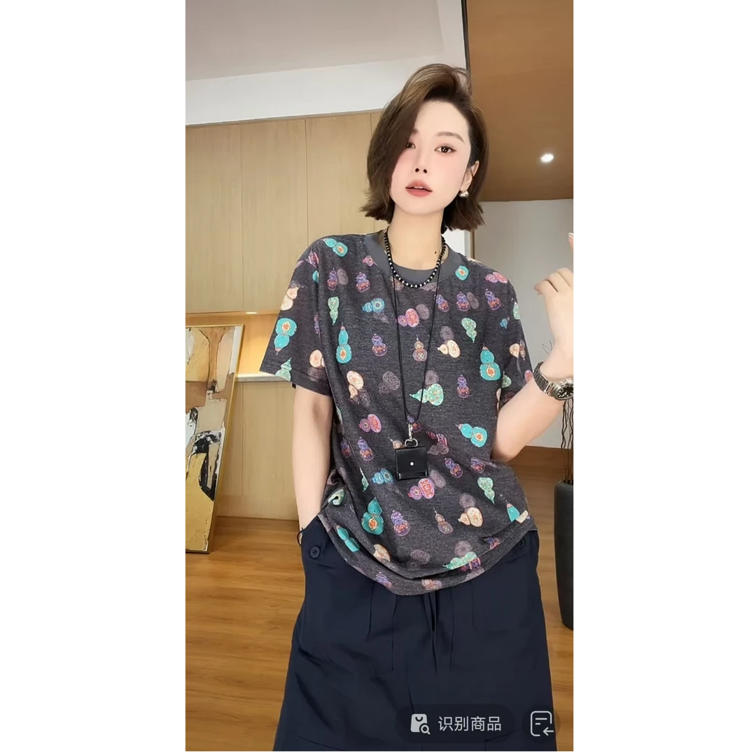 YYOUHAN 2025新款【炫彩葫芦】极简风亲肤百搭显瘦T恤 2506C3385