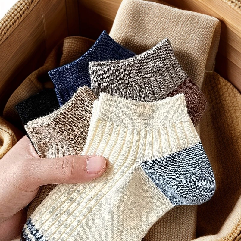 袜子男士春夏款短袜吸汗男士短筒ins潮春秋低帮商务薄款袜子