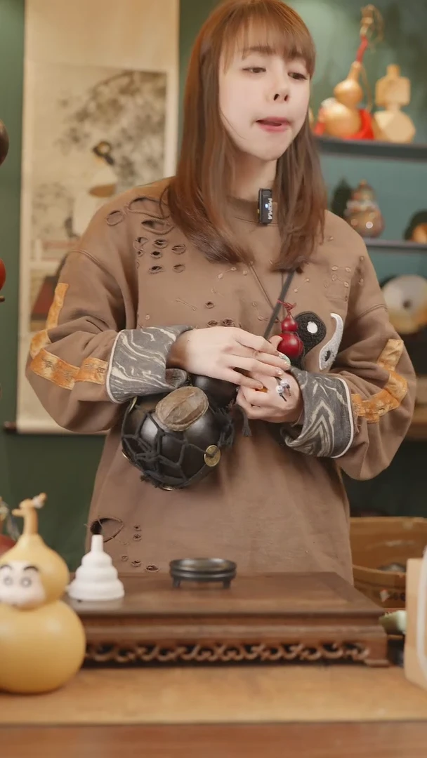 【闪购商品】327号精品天然大漆工艺防渗内胆酒葫芦~