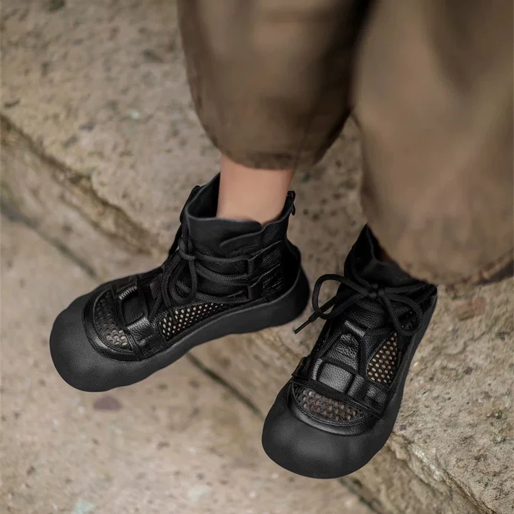 新款时尚舒适轻便百搭复古透气打孔丑萌女鞋  AH  8838