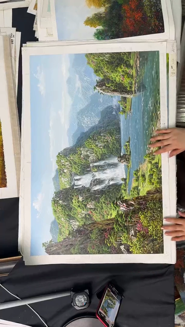 油画【原创·保真·带证书】朝鲜画家纯手绘油画--顺丰包邮--1