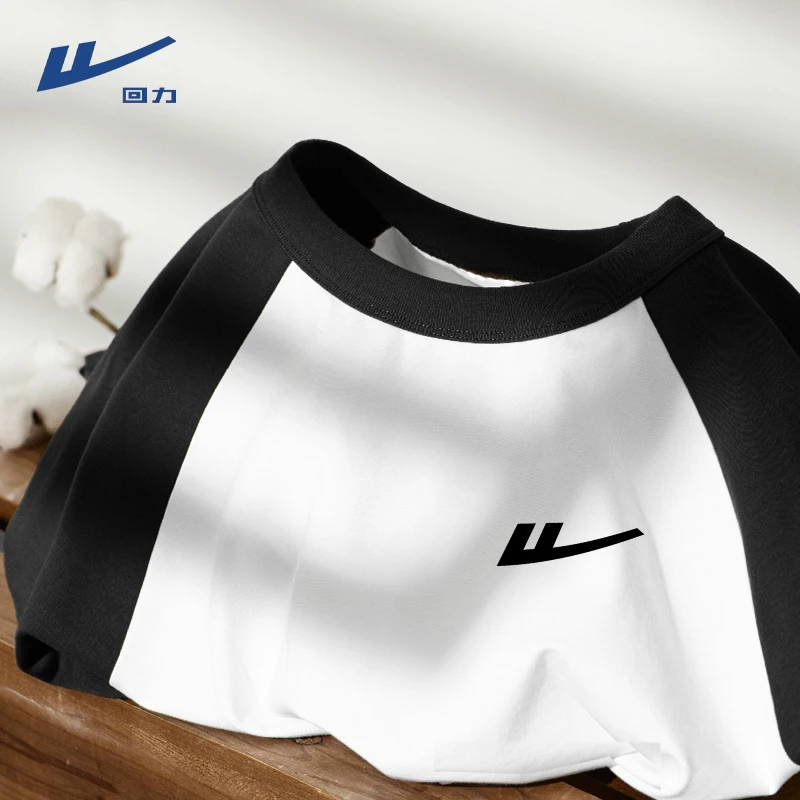 Warrior/回力纯棉圆领长袖2025新款爆款纯棉T恤夏季运动休闲宽松T