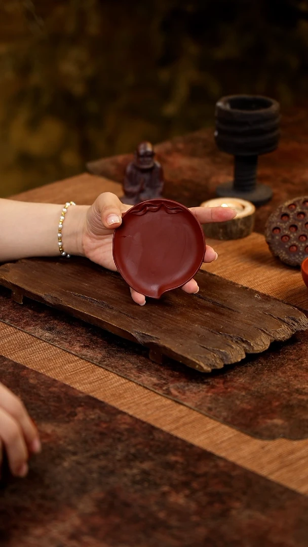 茶壶紫砂寿桃杯垫