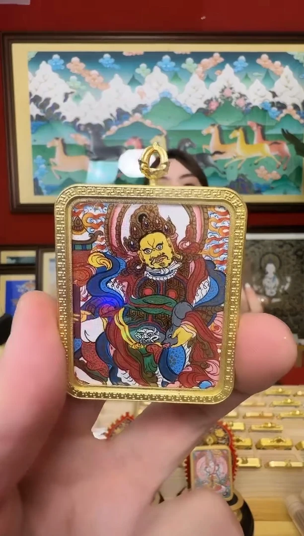 吊坠c宝-热贡纯手绘周毛