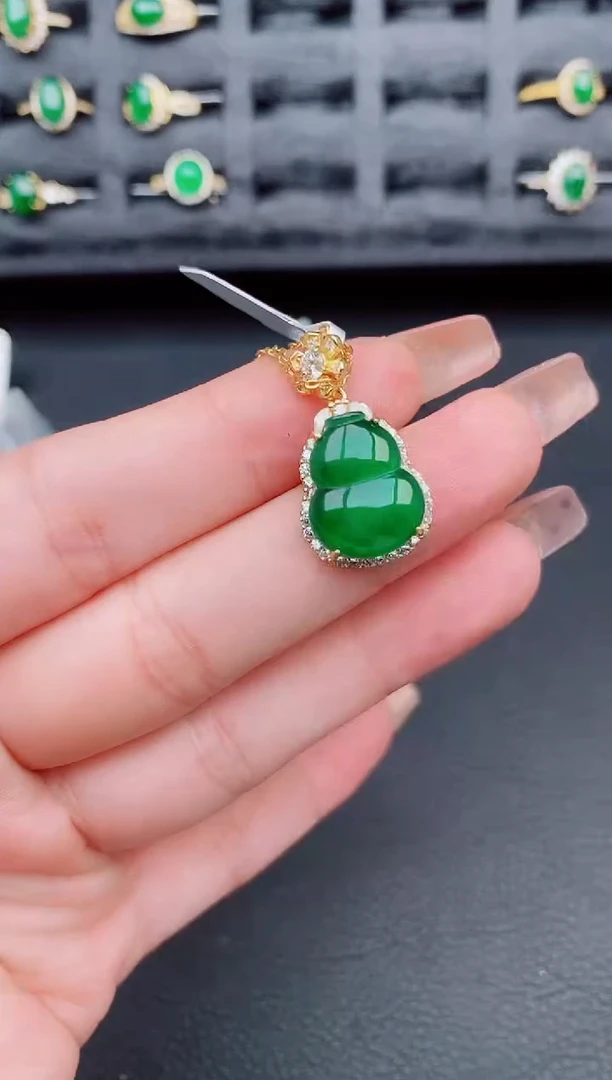 翡翠银S925镶嵌颈饰天然a货翡翠228