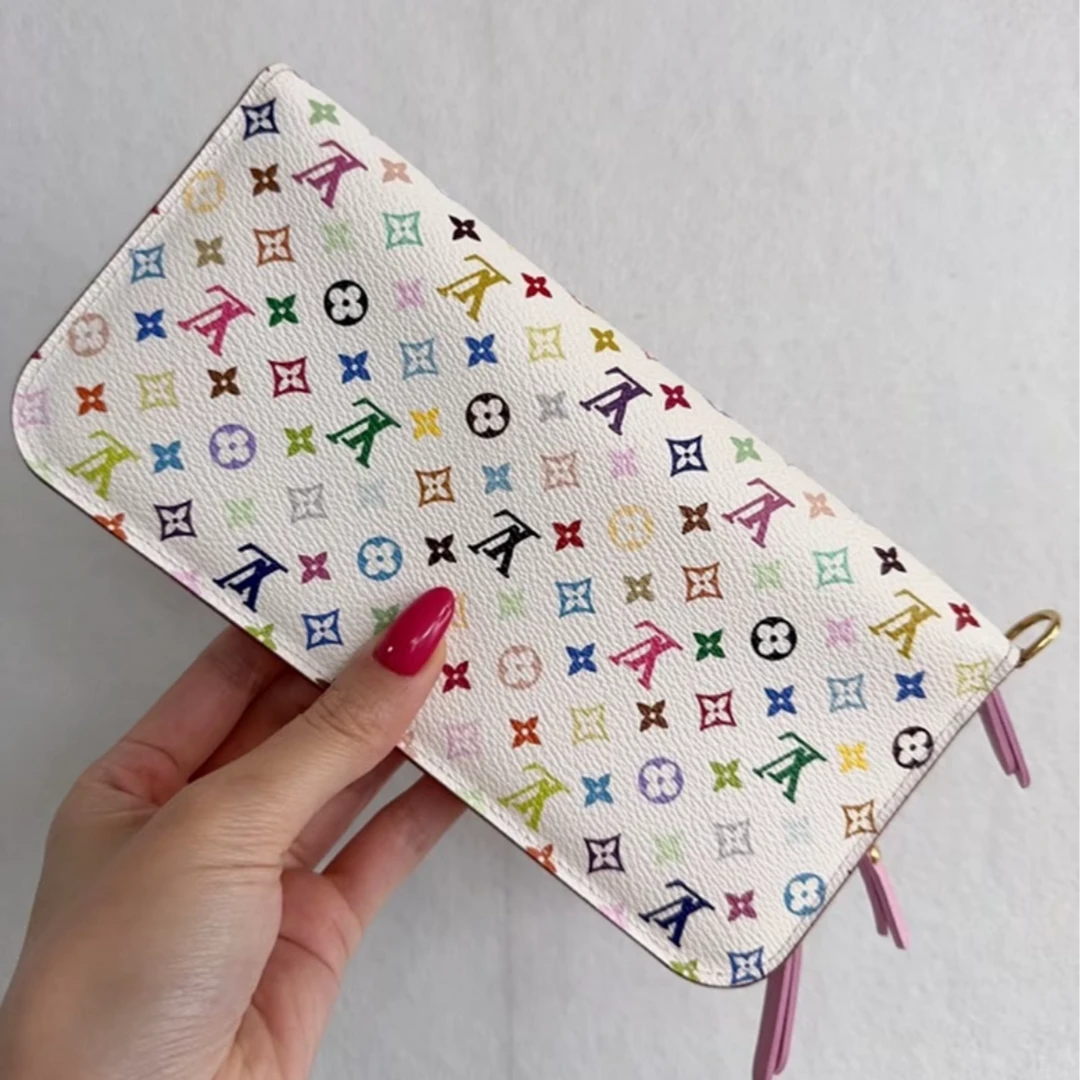 95新 LouisVuitton/路易威登 安洁利路易威登白三彩钱包