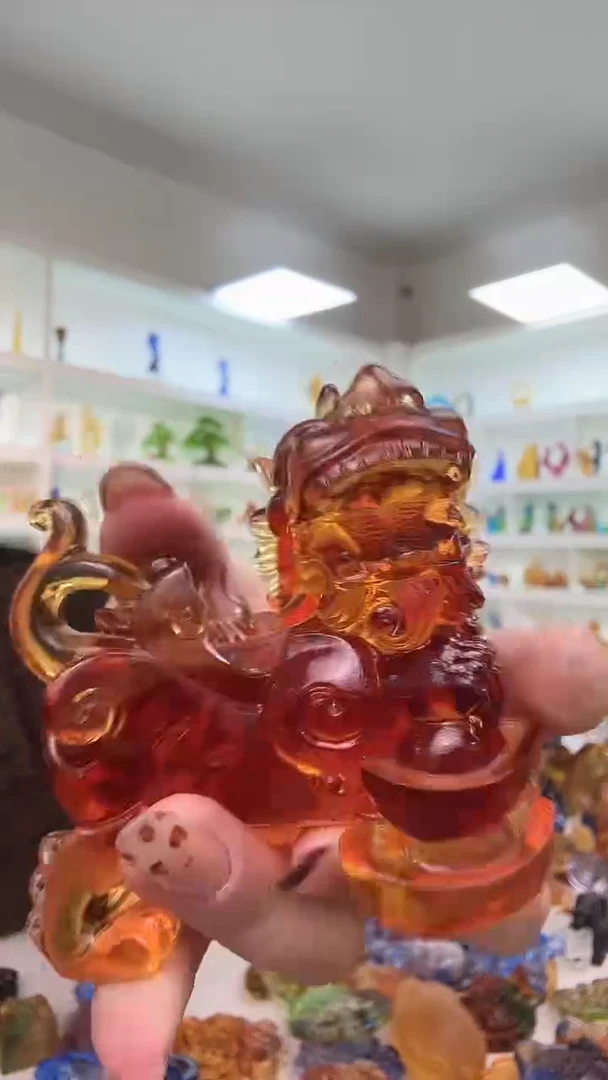 琉璃手工制作琉璃元宝貔貅