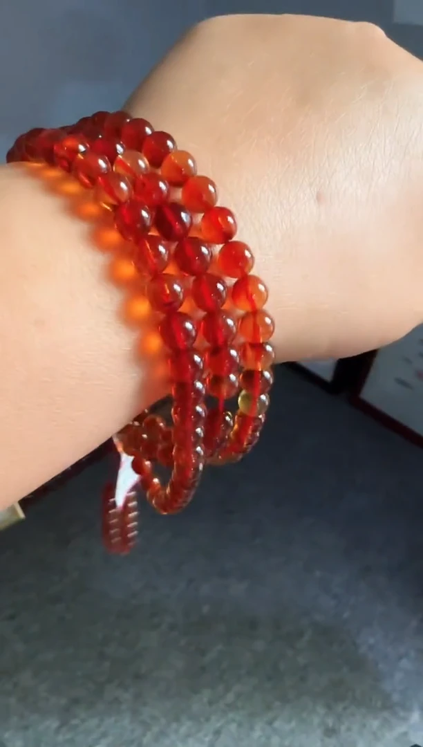 手串琥珀未镶嵌#42缅甸琥珀血珀108.6mm