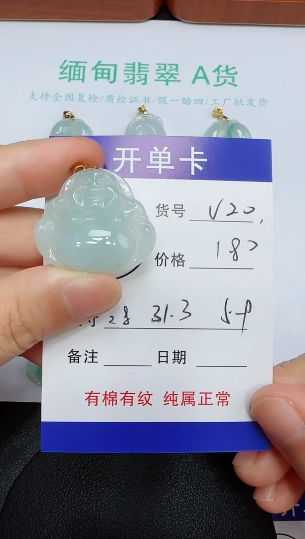 吊坠(赠链)未镶嵌翡翠V20
