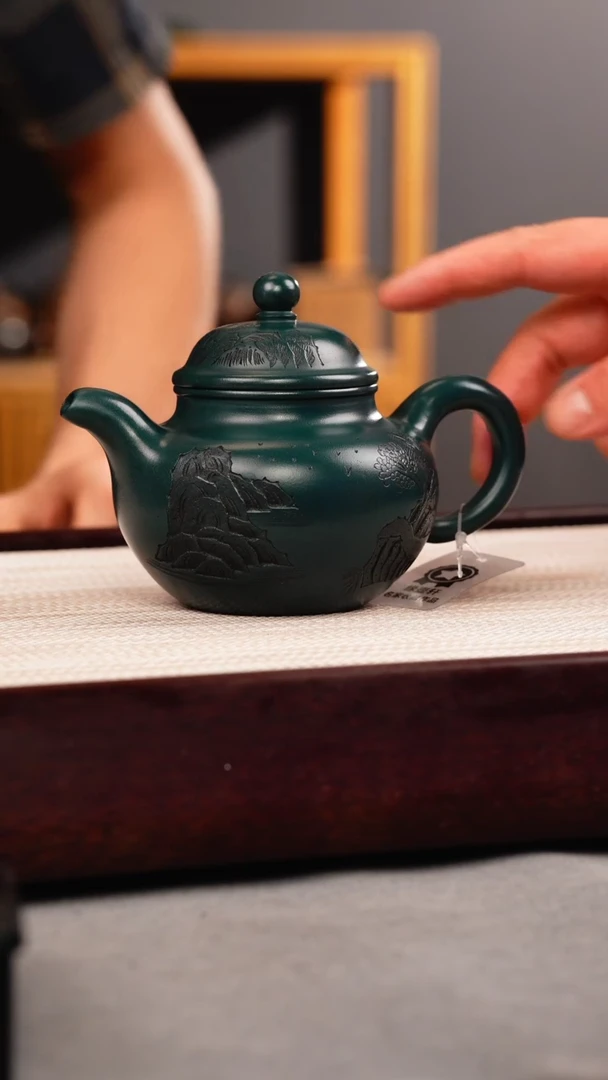 茶杯紫砂九龄君子兰 掇球 观山