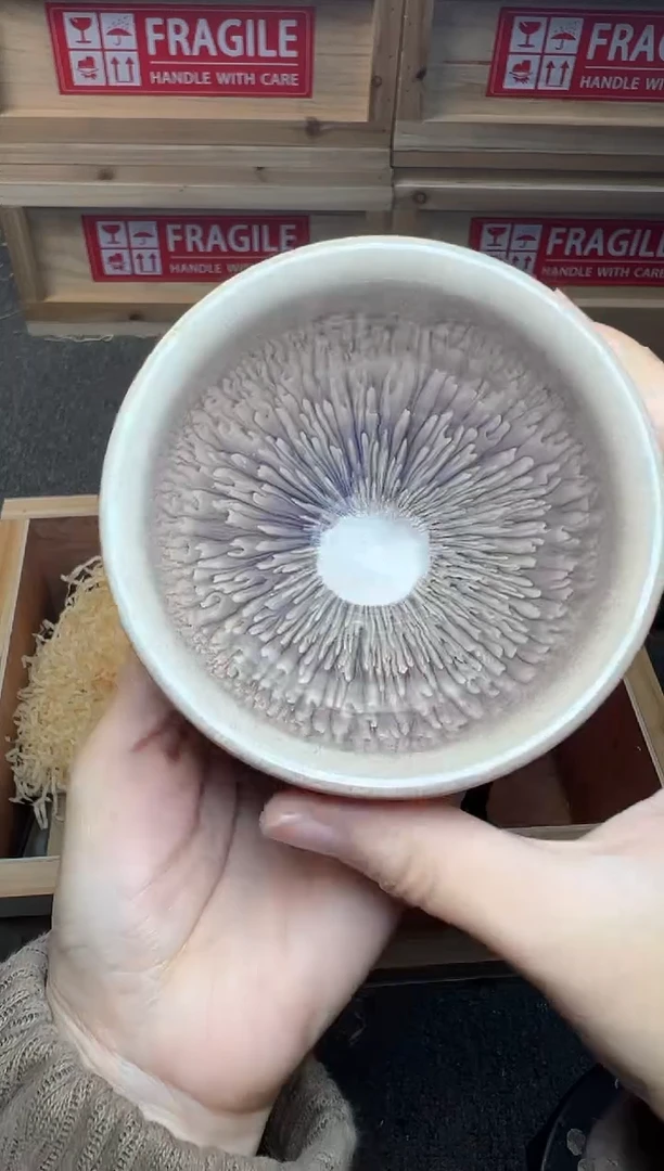 茶盏银丝水芽 建窑建盏主人杯