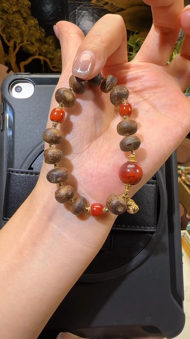 手串银S925镶嵌南红玛瑙手串 GYL50326540