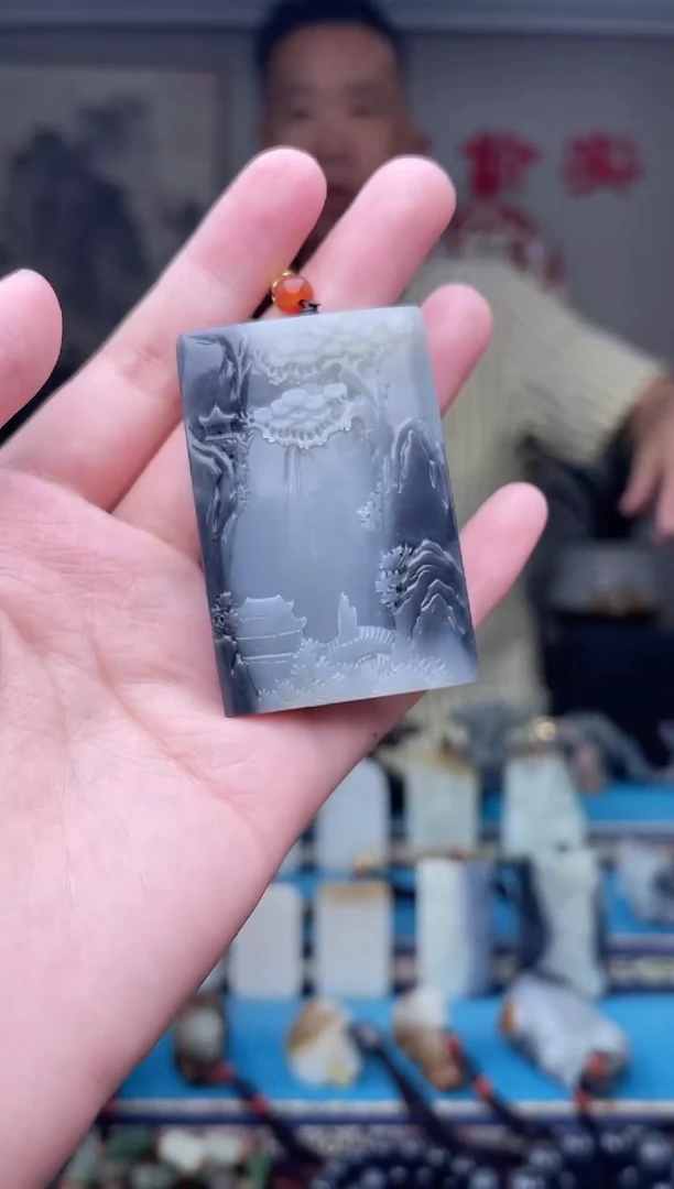 和田玉未镶嵌挂件1