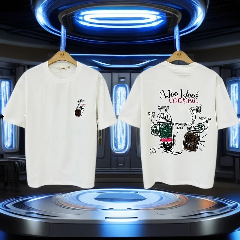 【夏季新款短袖】-8822-广州UUS-欧潮阔版私服短袖男女同款--