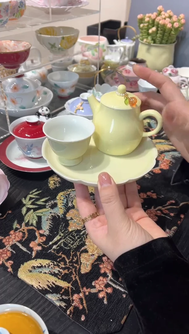 【闪购商品】茶壶+茶杯+壶承+提溜