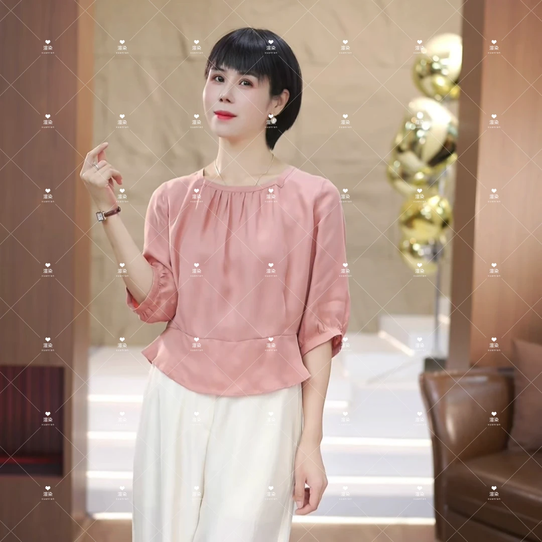 【渲渲推荐】XR-7-13夏季气质显瘦【铜氨丝】小衫