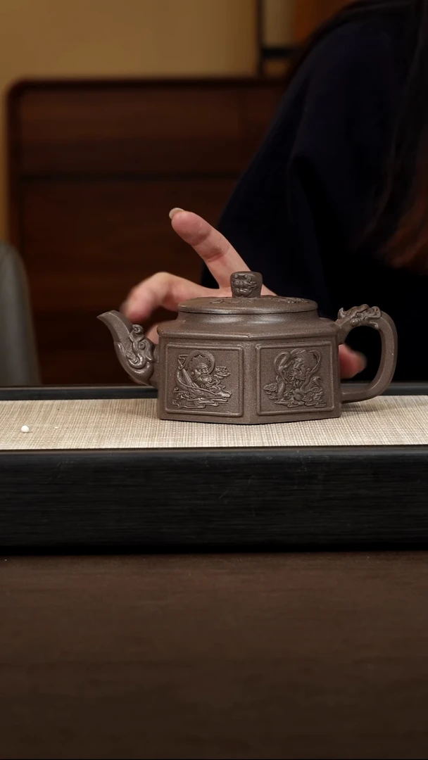 茶壶紫砂【P041】六方乾坤  340c DXY