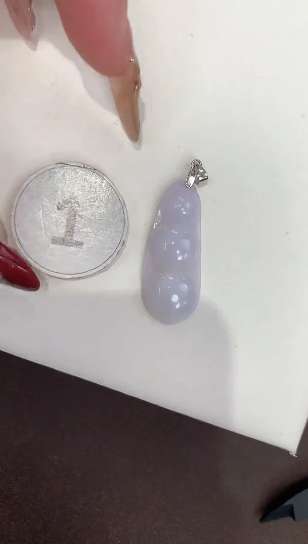 颈饰银S925镶嵌翡翠天然缅甸a货翡翠