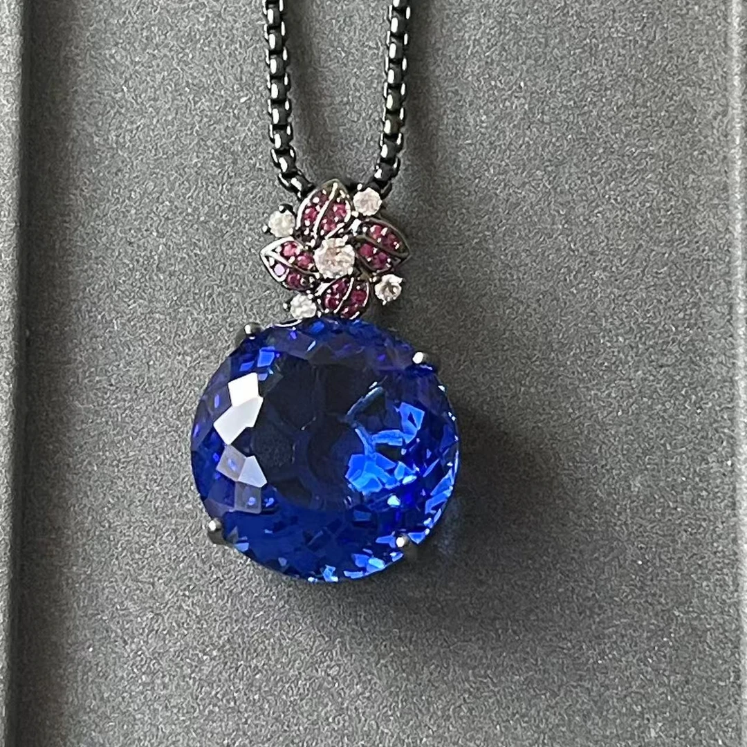 宝阁甄选蓝吊坠055