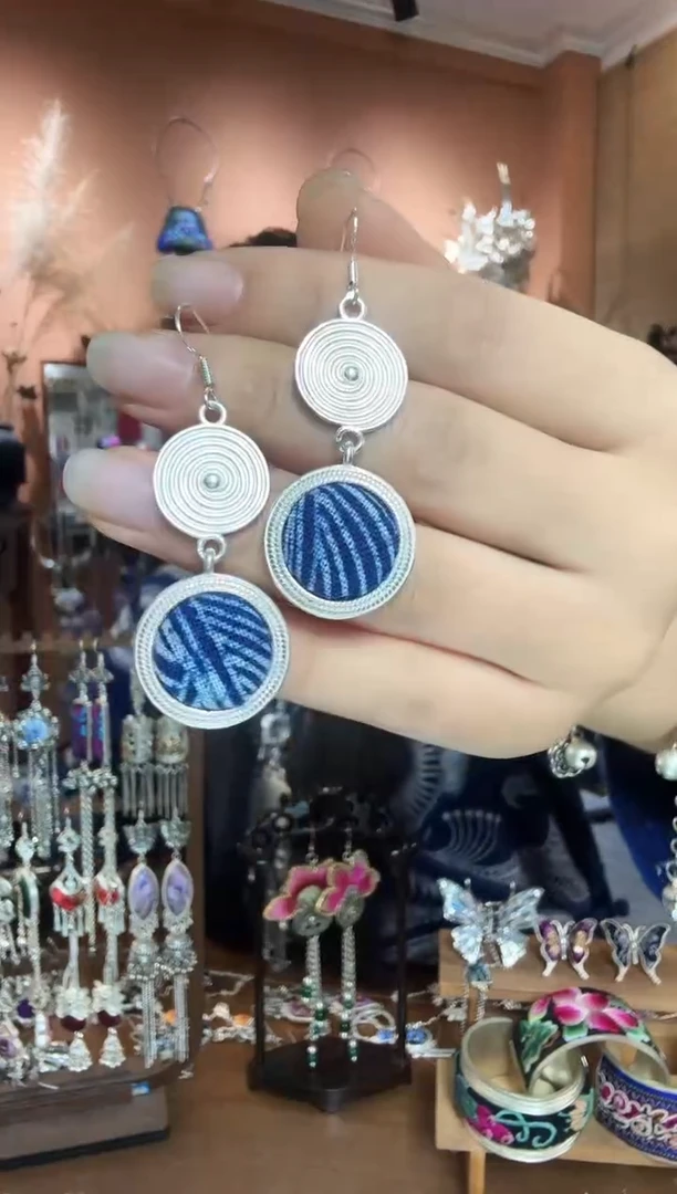 刺绣纯手工民族风耳环