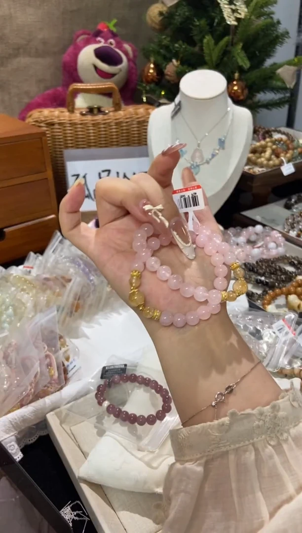 水晶手串未镶嵌孤品捡漏均匀瑕疵介意勿拍