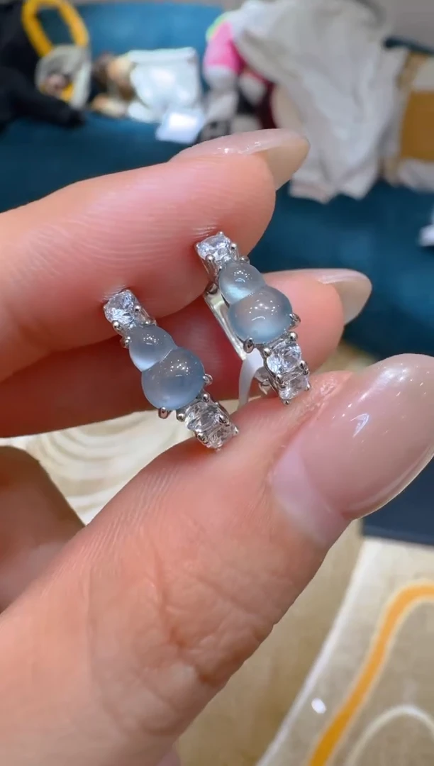 银S925镶嵌翡翠耳饰多样性团购发一件