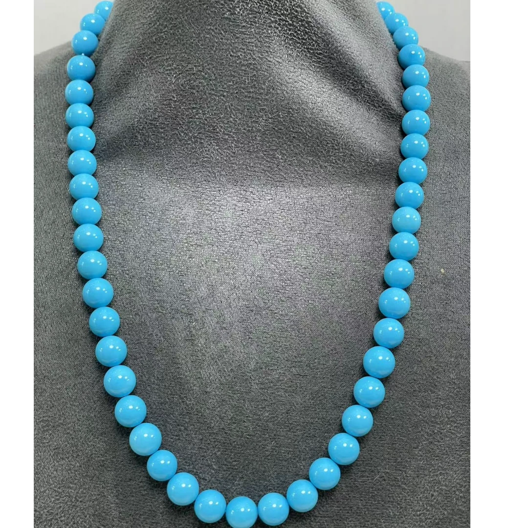 非金属珐琅项链 蓝色 松松 项链 卡10