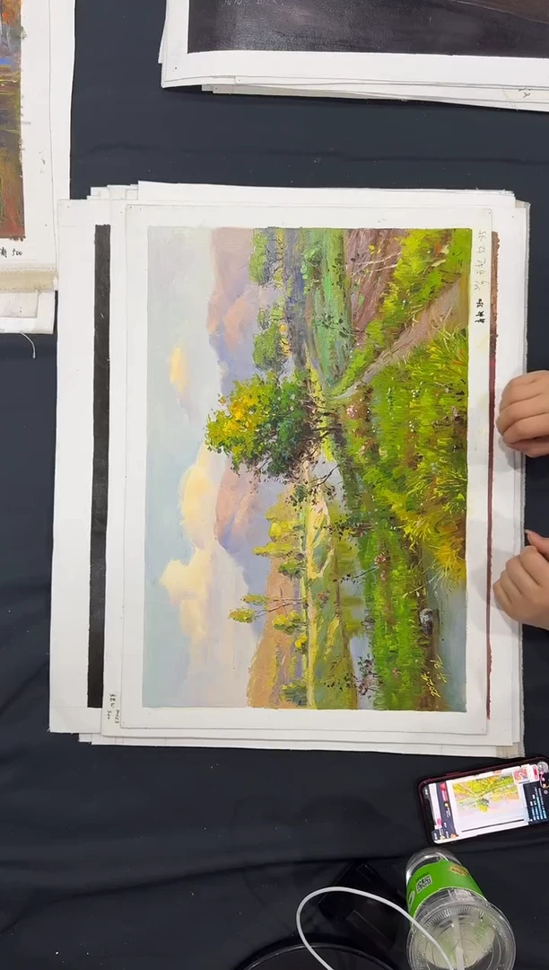 油画【原创·保真·带证书】朝鲜画家纯手绘油画--顺丰包邮--