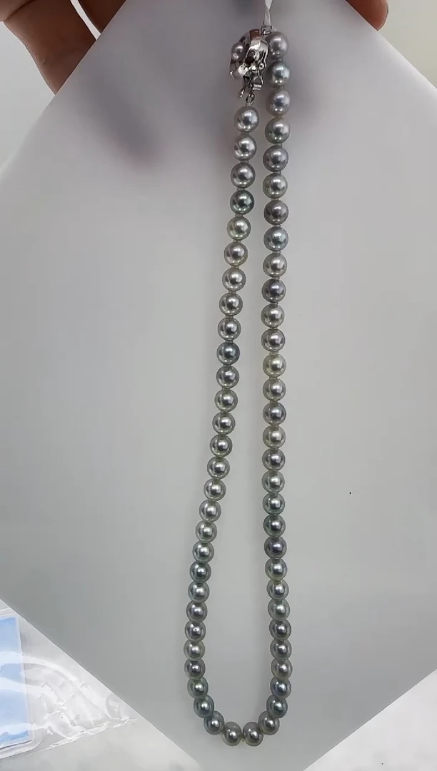 【闪购商品】海水珍珠DA未镶嵌t777 灰珠串7