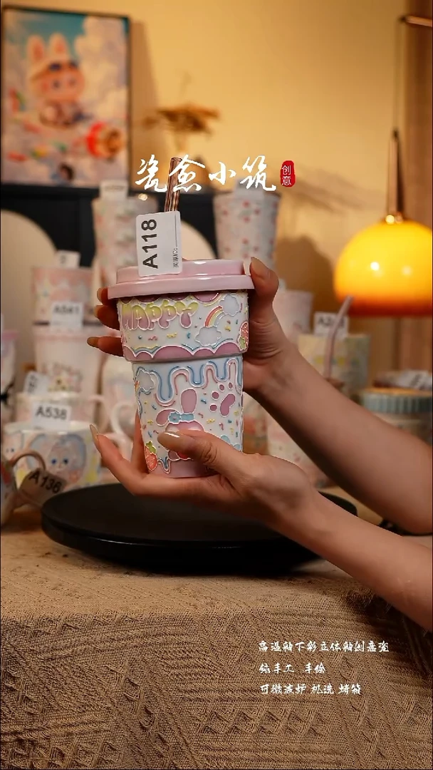 景德镇高温釉下彩立体釉创意瓷