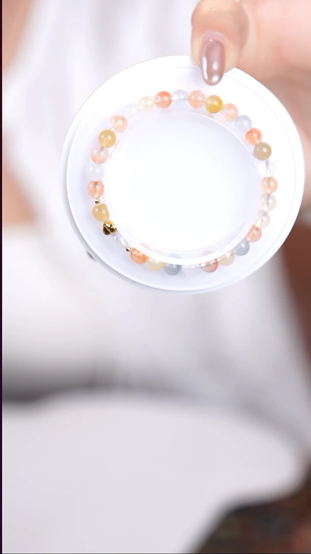 18K金镶嵌手链水晶@