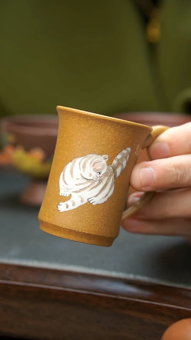 【闪购商品】紫砂茶壶猫咪主人杯