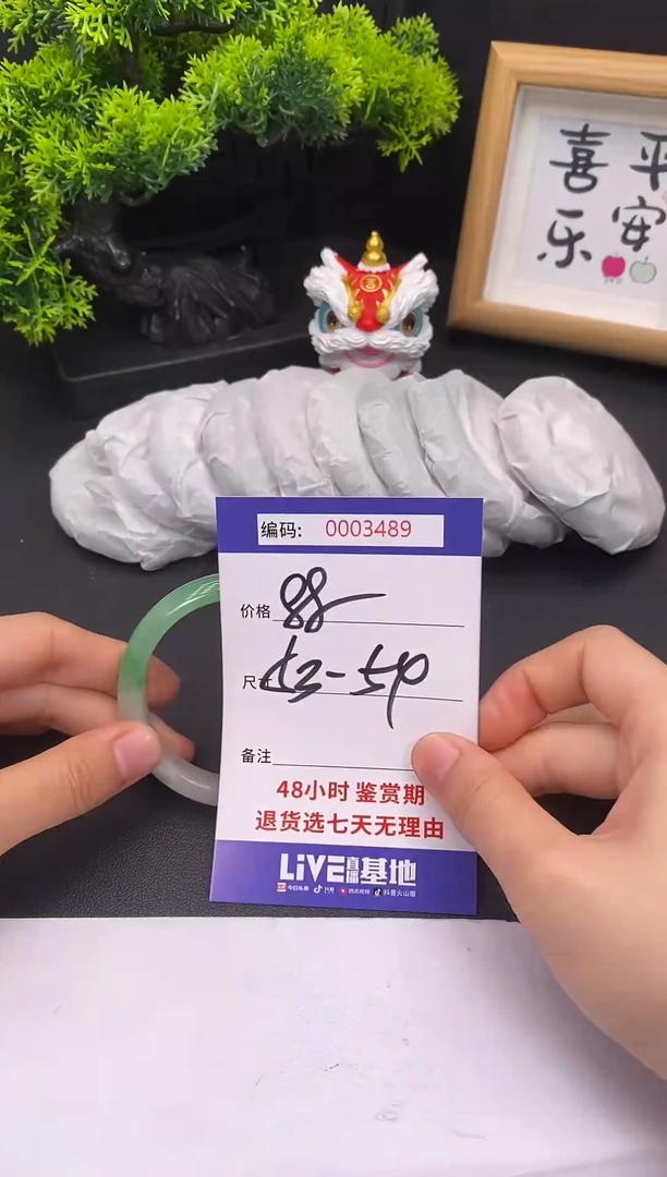 未镶嵌手镯翡翠0003499