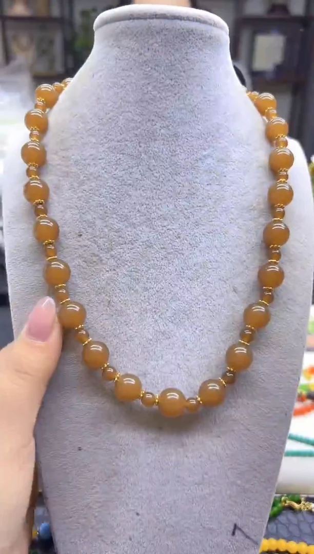 颈饰未镶嵌和田玉（糖玉）DIY款X760