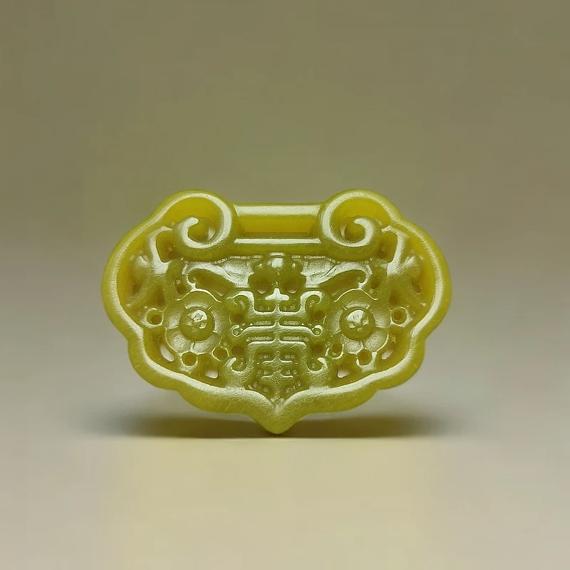 天然岫玉蛇纹石玉国风复古万寿锁挂坠 多样性发货