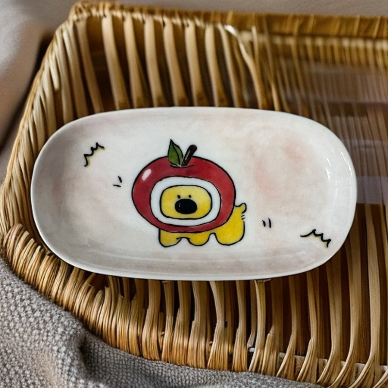 手工卡通苹果小狗盘XP152
