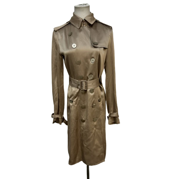 妃鱼/博柏利/桑蚕丝/风衣/95新/M2/5