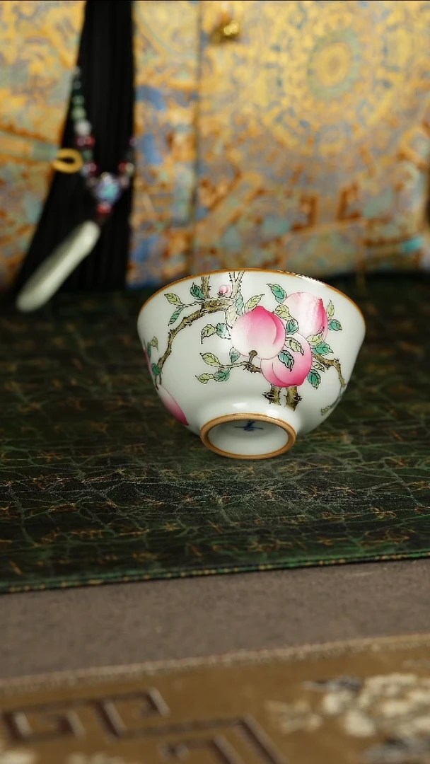 善窑厂汝窑月白五桃杯