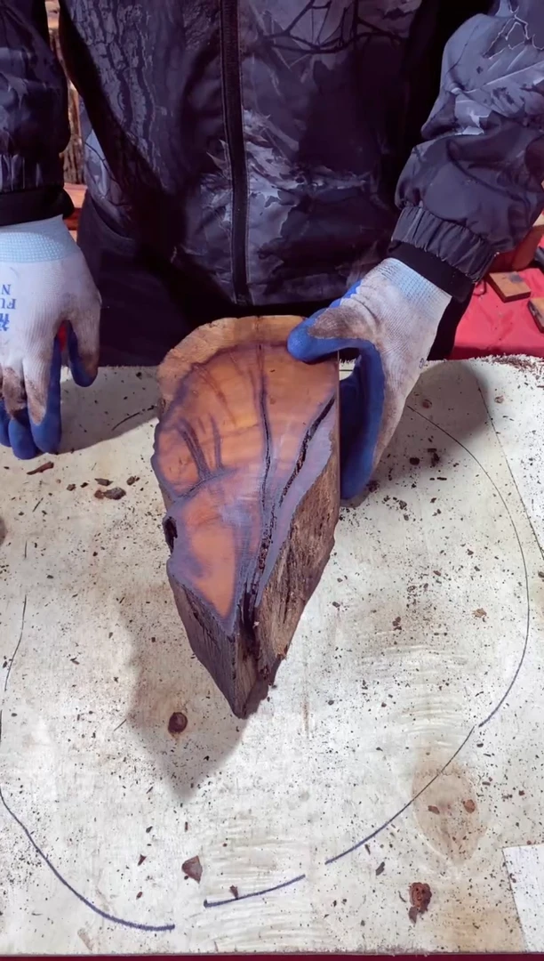 枣木【77】号原木段，尺寸随型