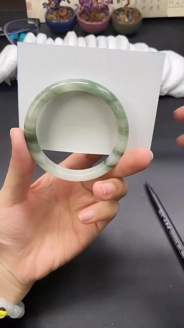 未镶嵌手镯石英质玉A101-55`56`57