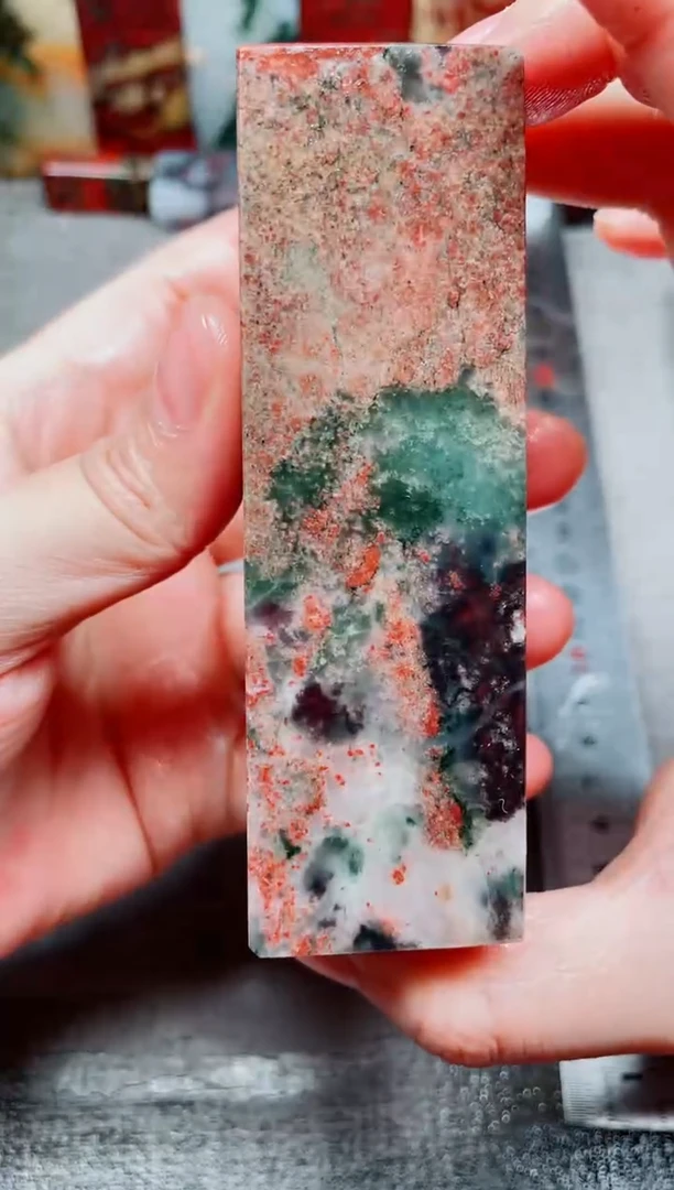 玉桂林鸡血玉素章3.0左右红10