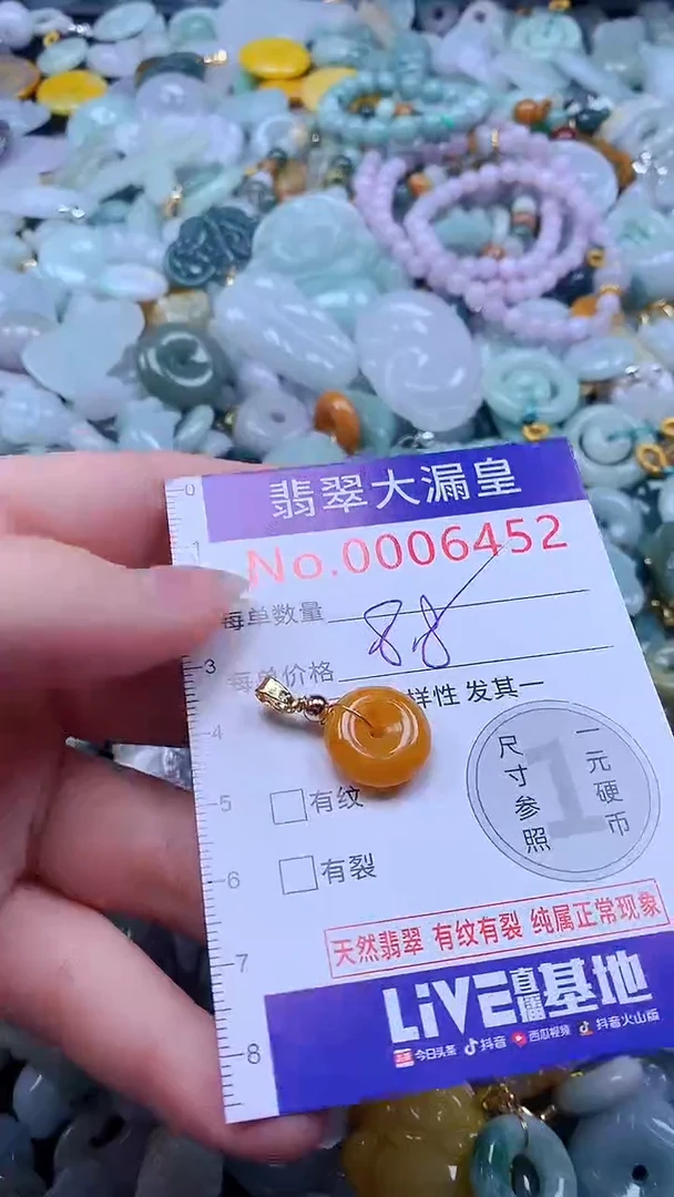 翡翠未镶嵌吊坠(不含链)6452